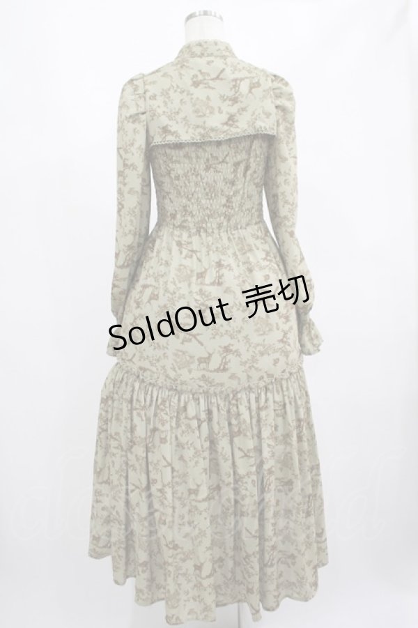 画像3: axes femme POETIQUE / トワルドジュイ風柄ワンピース M グリーン H-25-02-22-024-AX-OP-NS-ZH (3)