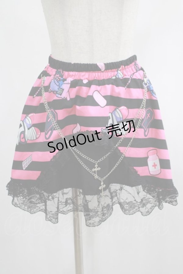 画像1: ACDC RAG / 病みかわパンクメンヘラチャンスカート ONE SIZE 黒 H-25-02-23-041-PU-SK-KB-ZH (1)