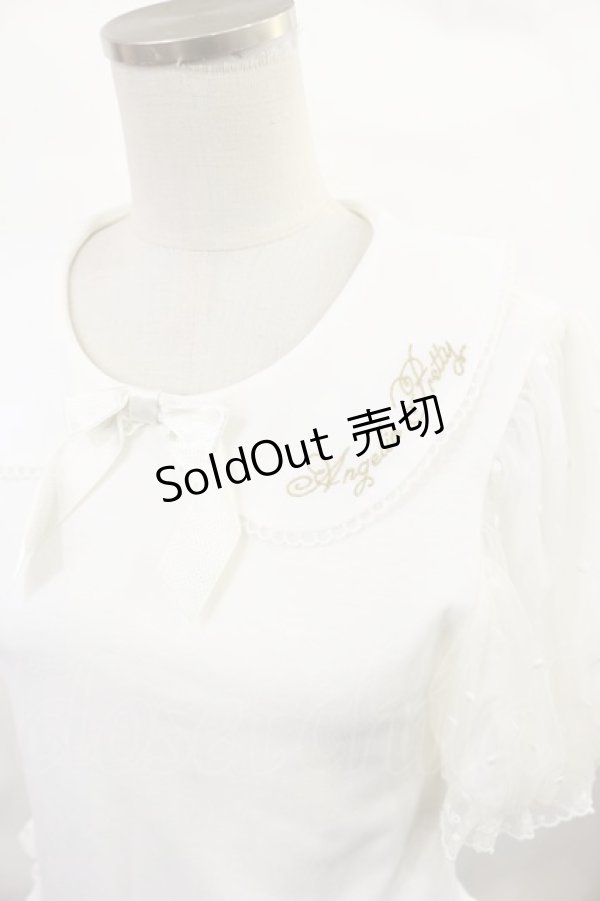 画像3: Angelic Pretty / ロゴ刺繍カラー半袖カットソー Free オフ H-25-02-23-1006-AP-TO-NS-ZH (3)