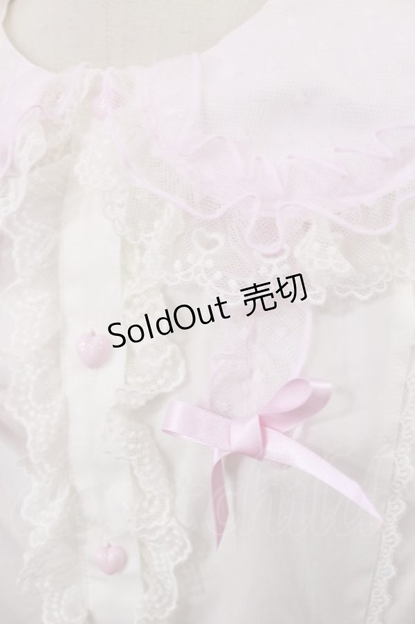 画像4: Angelic Pretty / トッピングハートブラウス Free オフ/ピンク H-25-02-23-1008-AP-BL-NS-ZH (4)