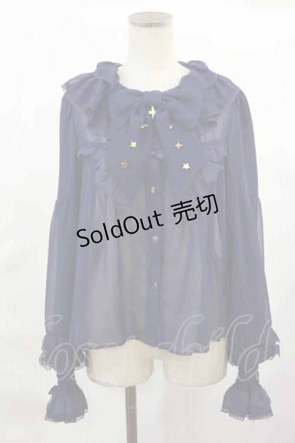 画像1: Angelic Pretty / Milky Crossブラウス Free ネイビー H-25-02-23-1010-AP-BL-NS-ZH (1)