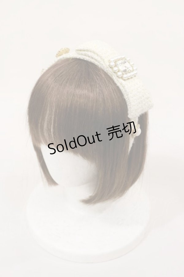 画像1: Swankiss / SX elegant tweed カチューシャ  オフ H-25-02-23-1020-CA-AC-NS-ZH (1)