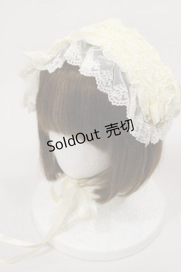 画像1: metamorphose / チュールレースヘッドドレス(パールチェーン)  アイボリー H-25-02-23-1027-ME-AC-NS-ZH (1)