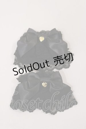 画像: Angelic Pretty / Cute Ribbonお袖とめ  ブラック H-25-02-23-1038-AP-ZA-NS-ZH