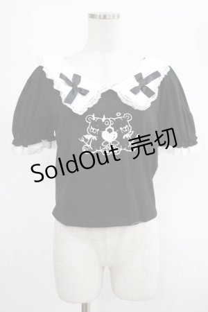 画像: DARK IN LOVE / Black lolita two little bears doll top XL ブラック H-25-02-23-053-PU-TO-KB-ZH