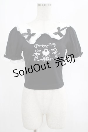 画像: DARK IN LOVE / Black lolita two little bears doll top XS ブラック H-25-02-23-056-PU-TO-KB-ZH