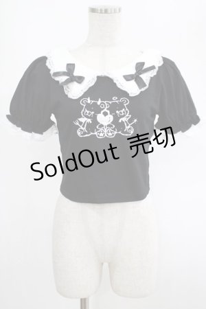 画像: DARK IN LOVE / Black lolita two little bears doll top XS ブラック H-25-02-23-057-PU-TO-KB-ZH