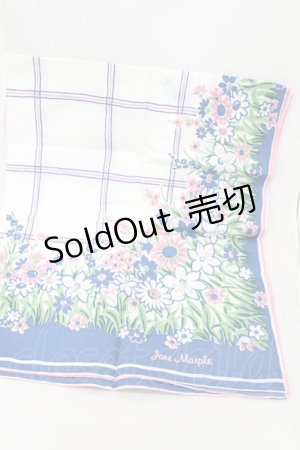画像: Jane Marple / フラワープリントのスカーフ  白 H-25-02-23-2018-JM-ZA-KB-ZH