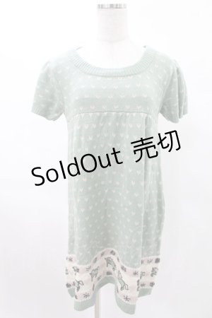 画像: Candy Stripper / UNICORN KNIT ONE-PIECE  グリーン H-25-02-23-2026-PU-OP-KB-ZT237