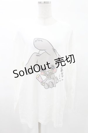 画像: NieR Clothing / プリントLONG CUTSEW XL 白 H-25-02-23-2033-PU-TO-KB-ZH