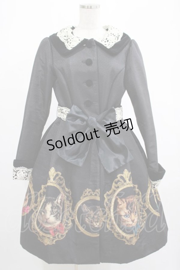 画像1: Juliette et Justine / Une bibliotheque et Chat Coat サイズ2 ブラック（ル カードル デュ シャ） H-25-02-24-024-CL-CO-NS-ZH (1)