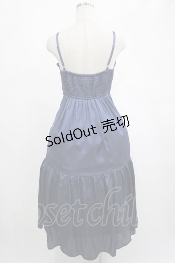 画像3: axes femme POETIQUE / レースアップロングキャミワンピース M ブルー H-25-02-24-025-AX-OP-NS-ZH (3)