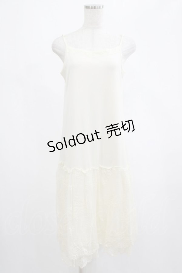 画像1: axes femme / レース使いペチワンピース M アイボリー H-25-02-24-032-AX-OP-NS-ZH (1)
