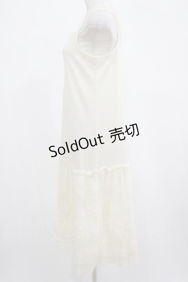 画像2: axes femme / レース使いペチワンピース M アイボリー H-25-02-24-032-AX-OP-NS-ZH (2)