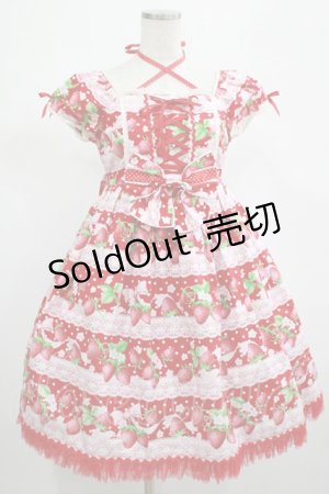 画像: Angelic Pretty / いちごミルフィーユワンピース Free レッド H-25-02-24-004-AP-OP-NS-ZH