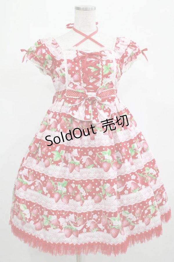 画像1: Angelic Pretty / いちごミルフィーユワンピース Free レッド H-25-02-24-004-AP-OP-NS-ZH (1)