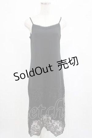 画像: axes femme / レース使いペチワンピース M ブラック H-25-02-24-034-AX-OP-NS-ZH