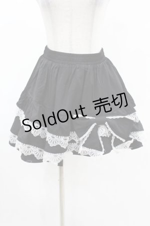 画像: DARK IN LOVE / Black lolita white bow contrast mini skirt S-M ブラック H-25-02-24-1007-PU-SK-KB-ZI