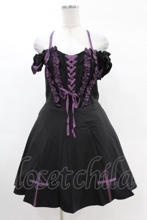 画像: DARK IN LOVE / Harajuku purple cross sweet cool rebel dress M ブラック H-25-02-24-1020-PU-OP-KB-ZH