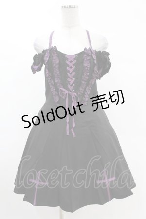 画像: DARK IN LOVE / Harajuku purple cross sweet cool rebel dress M ブラック H-25-02-24-1020-PU-OP-KB-ZH