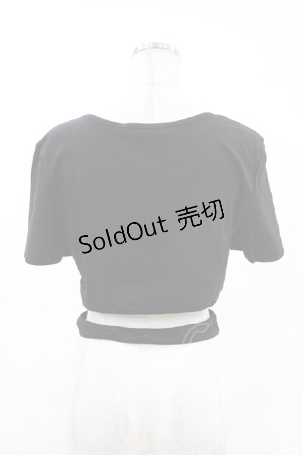 画像2: DARK IN LOVE / Punk locomotive check heart crop top XL ブラック H-25-02-24-1032-PU-TO-KB-ZS (2)