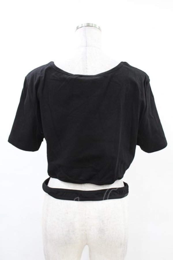 画像2: DARK IN LOVE / Punk locomotive check heart crop top XXL ブラック H-25-02-24-1033-PU-TO-KB-ZY (2)