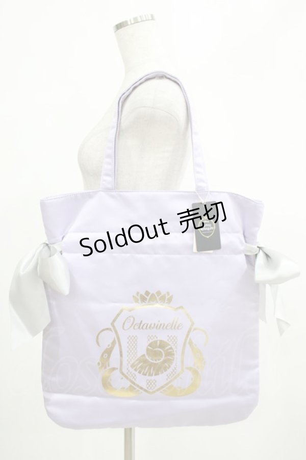 画像1: Maison de FLEUR / OCTAVINELLE/サイドリボントート/ディズニーツイステッドワンダーランドコラボ  ラベンダー H-25-02-24-052-LO-BG-NS-ZH (1)