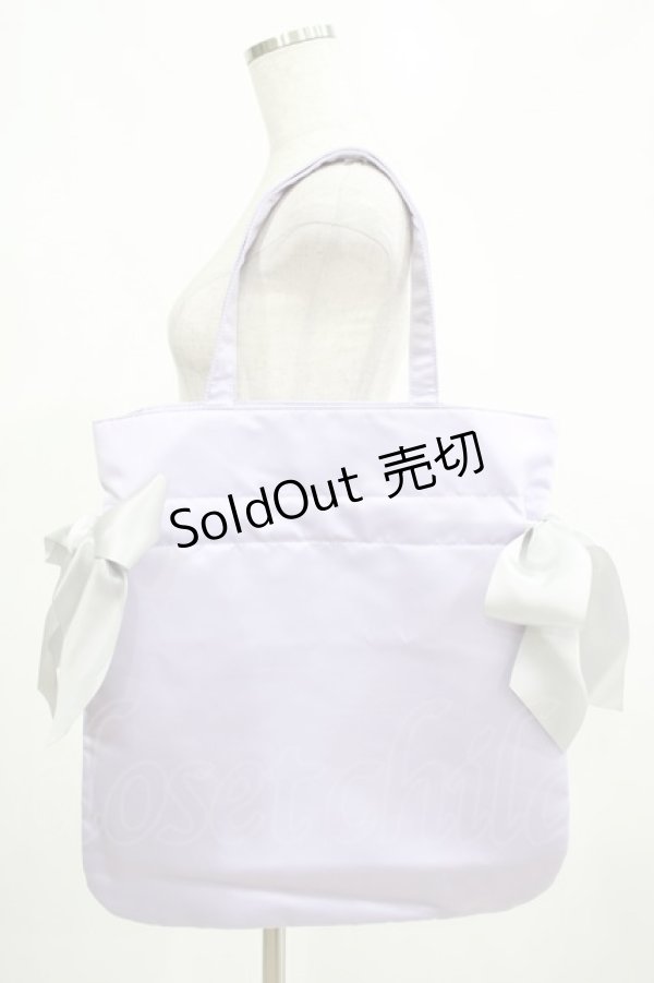 画像2: Maison de FLEUR / OCTAVINELLE/サイドリボントート/ディズニーツイステッドワンダーランドコラボ  ラベンダー H-25-02-24-052-LO-BG-NS-ZH (2)