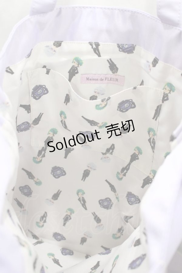画像3: Maison de FLEUR / OCTAVINELLE/サイドリボントート/ディズニーツイステッドワンダーランドコラボ  ラベンダー H-25-02-24-052-LO-BG-NS-ZH (3)
