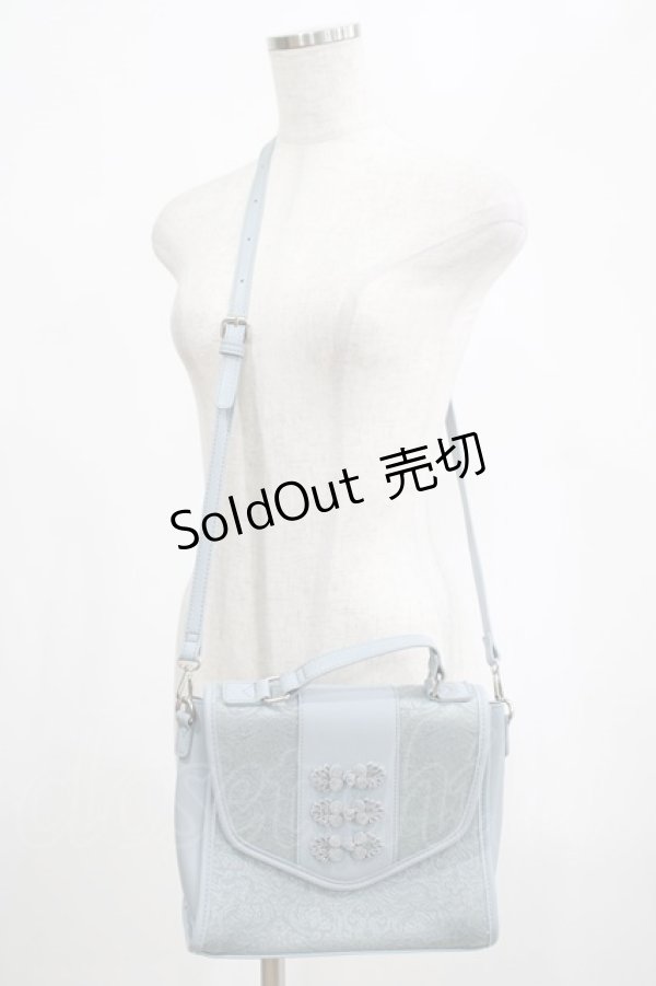 画像1: axes femme POETIQUE / チャイナ釦デザインバッグ  サックス H-25-02-24-053-AX-BG-NS-ZH (1)