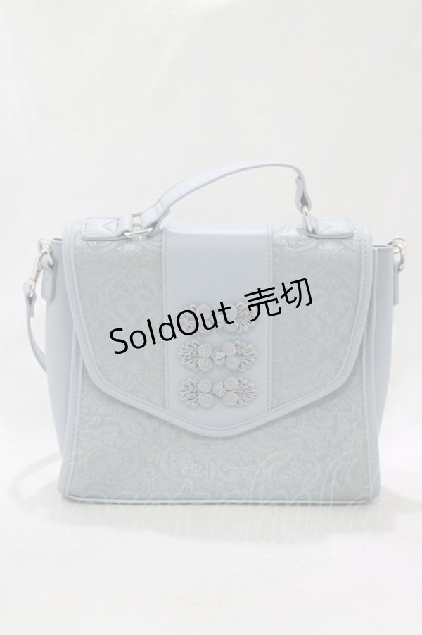 画像2: axes femme POETIQUE / チャイナ釦デザインバッグ  サックス H-25-02-24-053-AX-BG-NS-ZH (2)