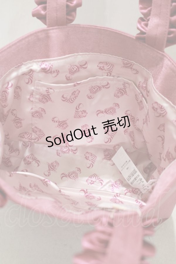 画像3: Maison de FLEUR / Cheshire Cat/フリルハンドルトートバッグ  ダークピンク H-25-02-24-057-LO-BG-NS-ZH (3)