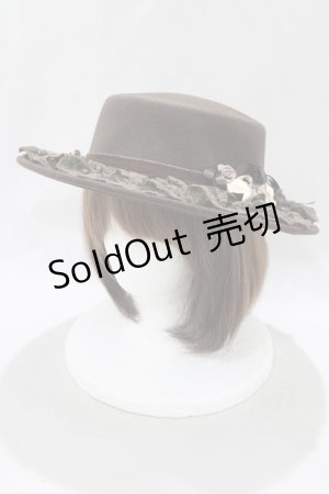 画像: axes femme / ローズガーデンカンカン帽  ブラウン H-25-02-24-078-AX-AC-NS-ZH