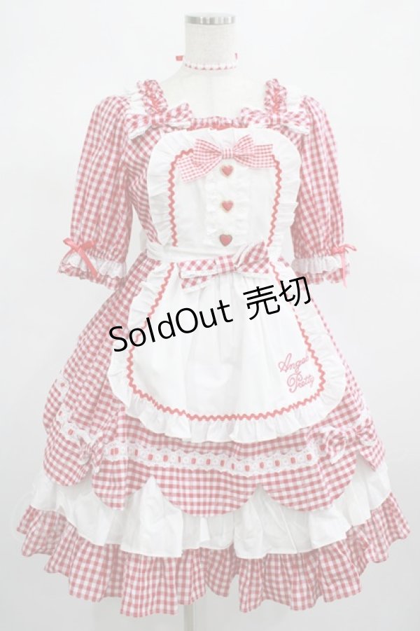 画像1: Angelic Pretty / Heart CafeワンピースSet Free レッド H-25-02-24-002-AP-OP-NS-ZH (1)