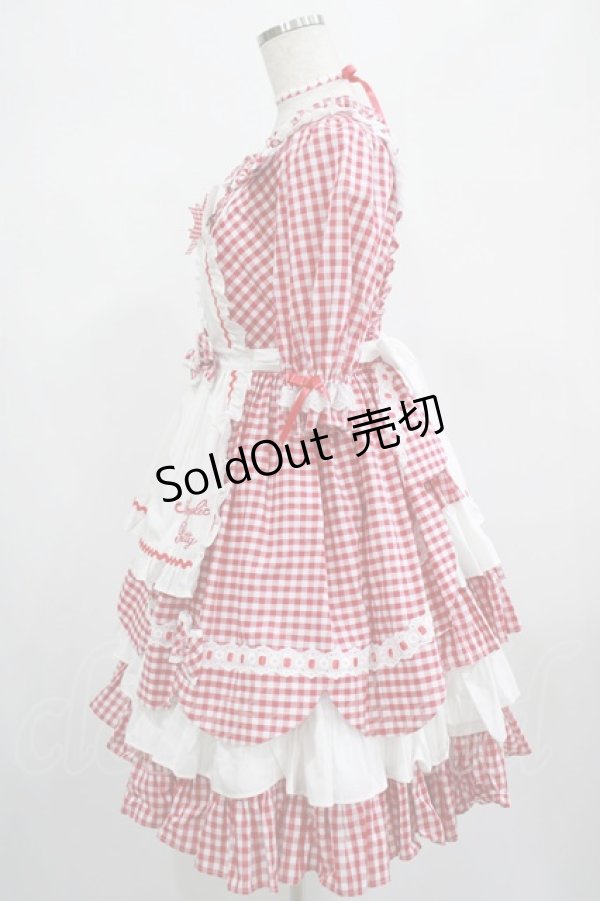 画像2: Angelic Pretty / Heart CafeワンピースSet Free レッド H-25-02-24-002-AP-OP-NS-ZH (2)