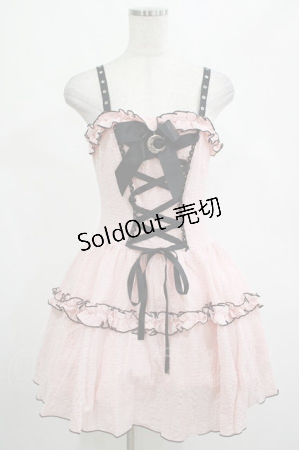 画像1: DARK IN LOVE / Pink doll moon strap dress XS ピンク H-25-02-25-027-PU-OP-KB-ZH (1)