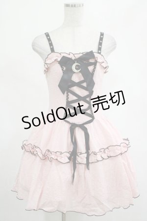 画像: DARK IN LOVE / Pink doll moon strap dress XS ピンク H-25-02-25-028-PU-OP-KB-ZI