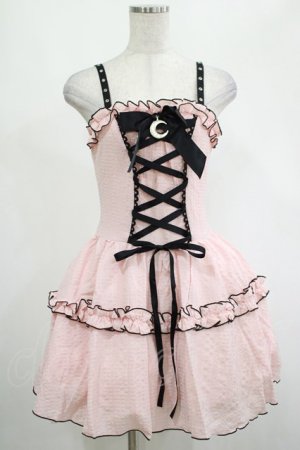 画像: DARK IN LOVE / Pink doll moon strap dress XS ピンク H-25-02-25-029-PU-OP-KB-OS