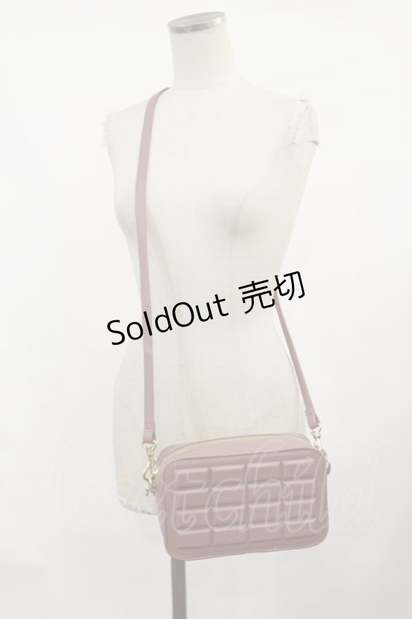 画像1: Maison de FLEUR / ショコラショルダーバッグ  ピンク H-25-02-25-1029-LO-BG-NS-ZH (1)