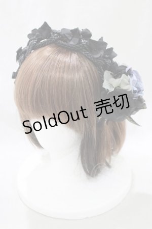 画像: Triple fortune / 編みカチューシャ  黒 H-25-02-25-063-EL-AC-KB-ZH