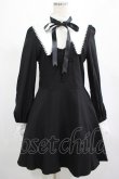 画像1: DARK IN LOVE / Gothic lolita black and white bow neck dress L ブラック H-25-02-25-014-PU-OP-KB-ZI (1)