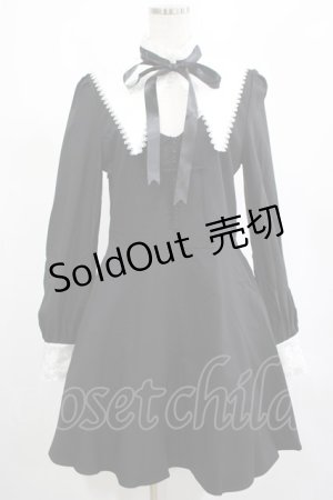 画像: DARK IN LOVE / Gothic lolita black and white bow neck dress L ブラック H-25-02-25-014-PU-OP-KB-ZI
