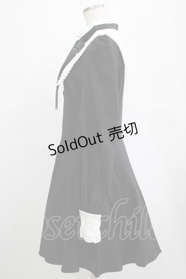 画像2: DARK IN LOVE / Gothic lolita black and white bow neck dress L ブラック H-25-02-25-014-PU-OP-KB-ZI (2)