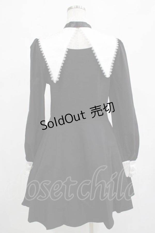 画像3: DARK IN LOVE / Gothic lolita black and white bow neck dress L ブラック H-25-02-25-014-PU-OP-KB-ZI (3)