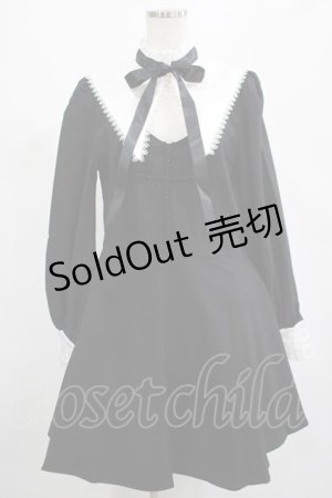 画像: DARK IN LOVE / Gothic lolita black and white bow neck dress L ブラック H-25-02-25-015-PU-OP-KB-ZY