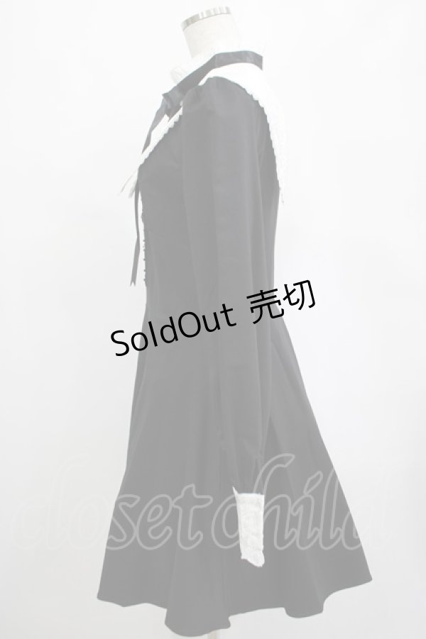画像2: DARK IN LOVE / Gothic lolita black and white bow neck dress L ブラック H-25-02-25-015-PU-OP-KB-ZY (2)