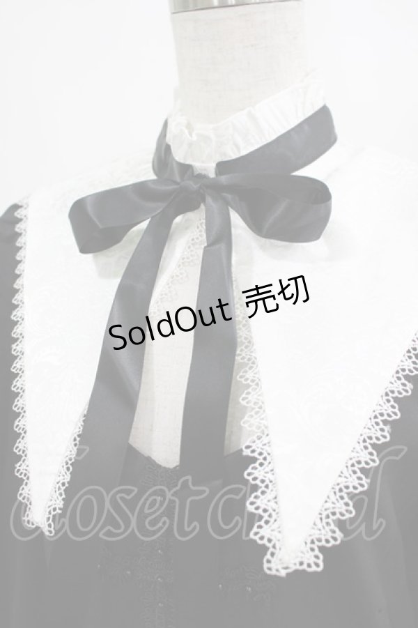 画像4: DARK IN LOVE / Gothic lolita black and white bow neck dress L ブラック H-25-02-25-015-PU-OP-KB-ZY (4)