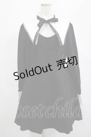 画像: DARK IN LOVE / Gothic lolita black and white bow neck dress L ブラック H-25-02-25-016-PU-OP-KB-ZI