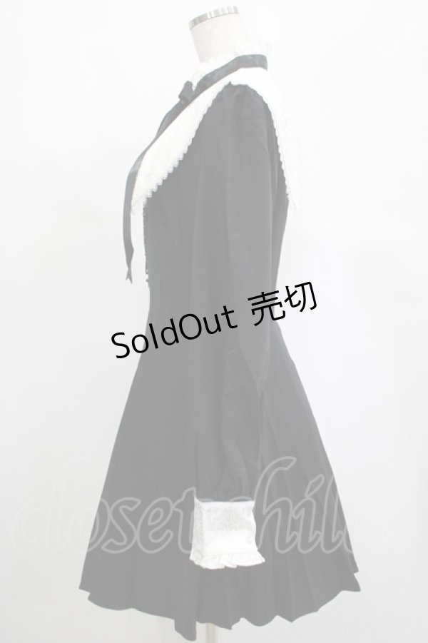 画像2: DARK IN LOVE / Gothic lolita black and white bow neck dress L ブラック H-25-02-25-016-PU-OP-KB-ZI (2)