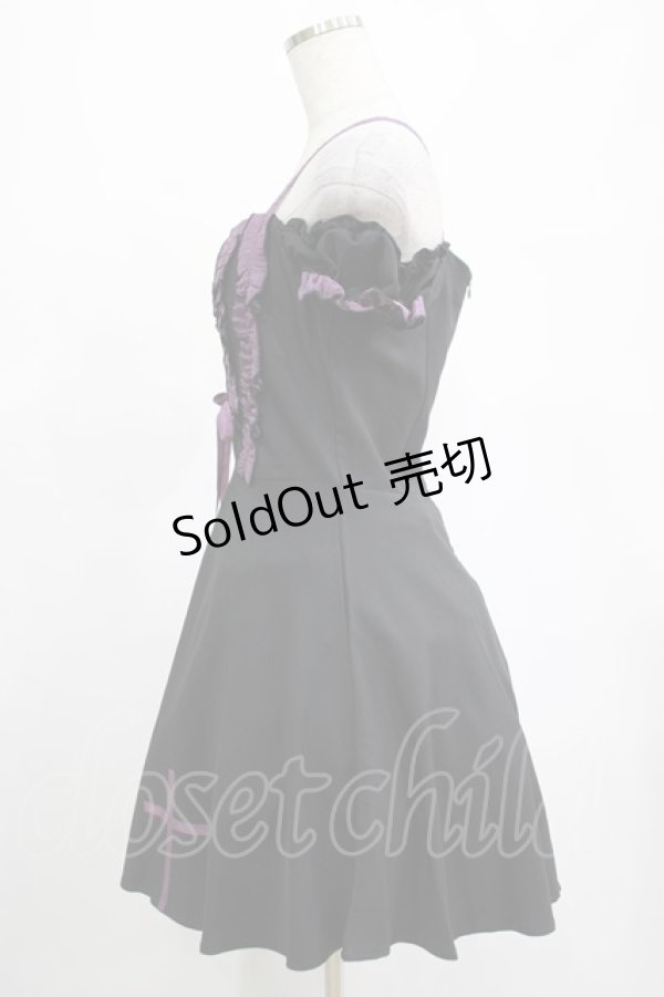 画像2: DARK IN LOVE / Harajuku purple cross sweet cool rebel dress M ブラック H-25-02-25-018-PU-OP-KB-ZY (2)